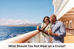 one man and woman is eating on a cruise wearing perfect dress for cruise