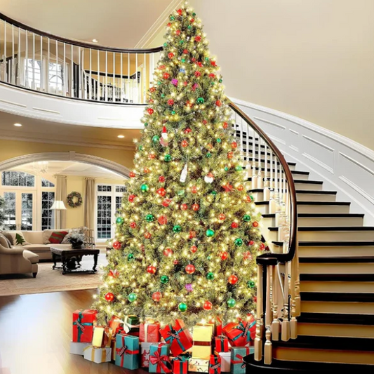 Christmas tree in a home