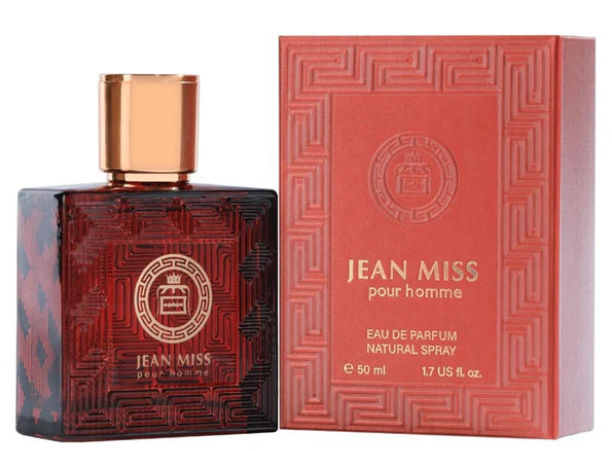 Men perfume in a red bottle