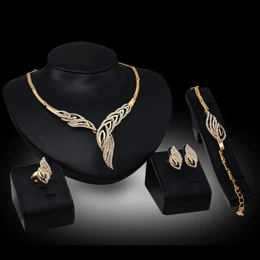 Gold Indian Bridal Jewelry Set: Women Bridal Jewelry Set