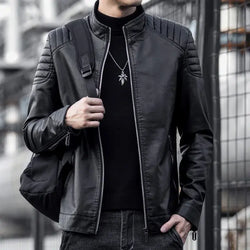 Motorcycle Leather Jacket Men