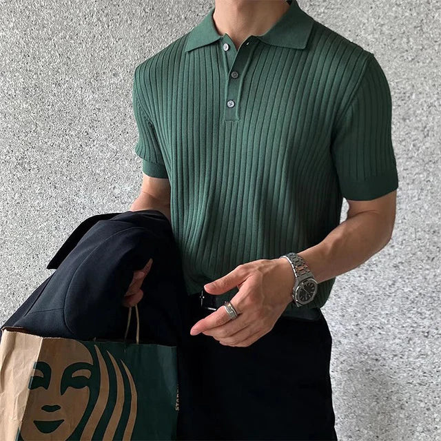 2023 Men's Clothing Luxury Knitted Polo Shirt