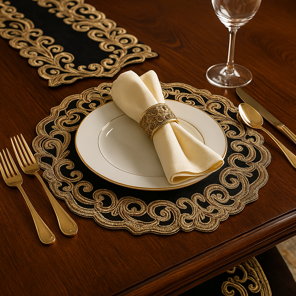 Farmhouse Placemats for Dining Table – Washable Woven Set for Everyday & Holiday Decor