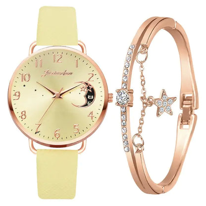 Women Bracelet & Watch Set: 2 Set