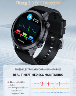 Smart Watch Men Body Temperature Blood Pressure Heart Rate