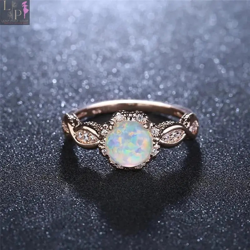 Rainbow Opal Ring Beautiful Ring Gift for Girlfriend Wife Ring Gift My Store