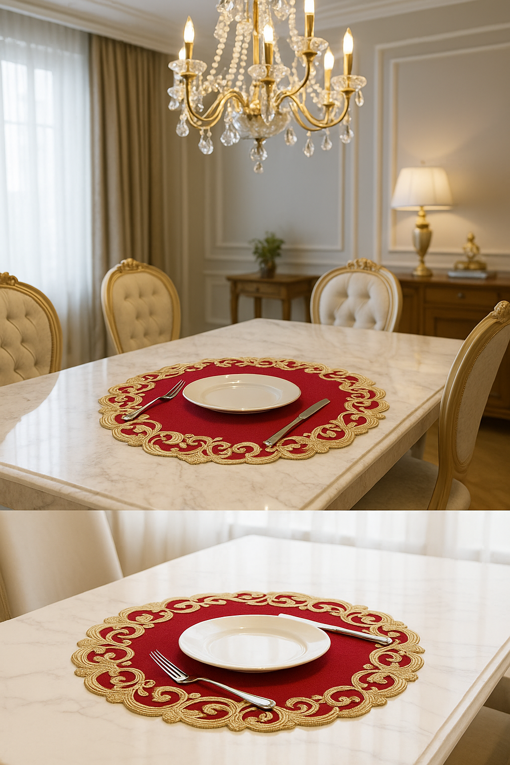 Farmhouse Placemats for Dining Table – Washable Woven Set for Everyday & Holiday Decor