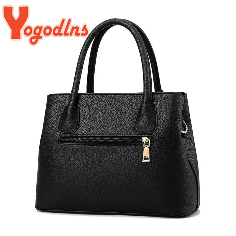 Yogodlns Famous Designer Brand Bags Women Leather Handbags Luxury Ladies Hand Bags Purse Fashion Shoulder Bags