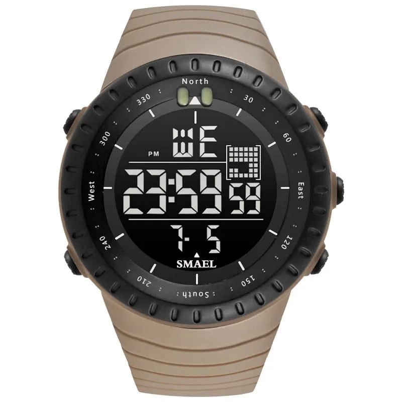 Men's Digital Sports Watch – 50M Waterproof Chronograph with LED Backlight & Alarm