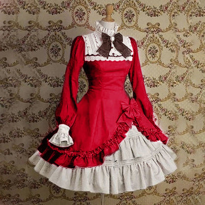 Gothic Lolita Dress For Women Cute Girls Lovely Maid Dress Elegant Party Dresses Cosplay Costume