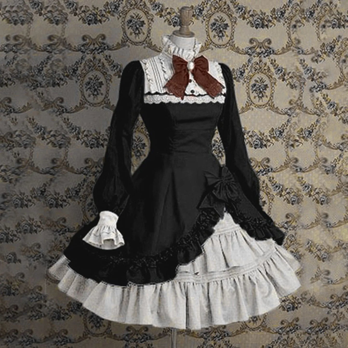 Gothic Lolita Dress For Women Cute Girls Lovely Maid Dress Elegant Party Dresses Cosplay Costume