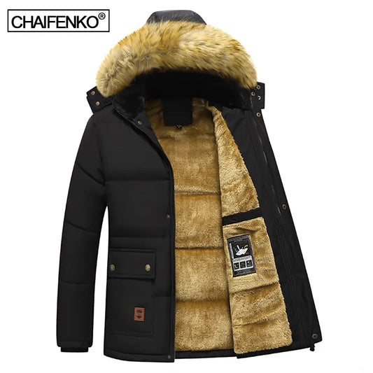 Men winter coat with hood