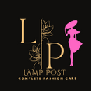 Lamp Post Shop- logo where a girl wearing pink dress with hat and text complete fashion care
