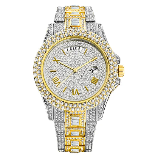 MISSFOX Diamond Watch For Men