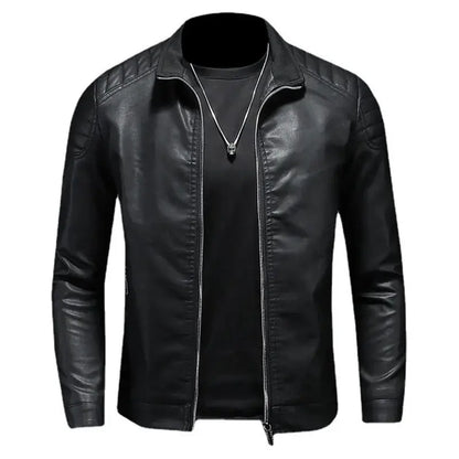 Motorcycle Leather Jacket Men