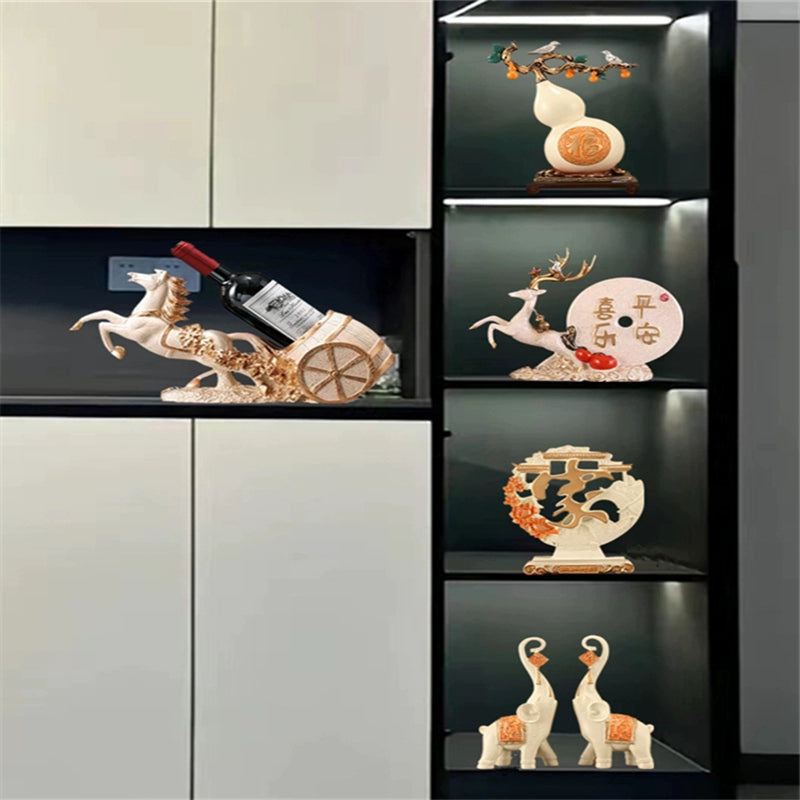 Kitchen Wine Rack- Accessible Luxury High-End Living Room Oblique Wine Holder Entrance