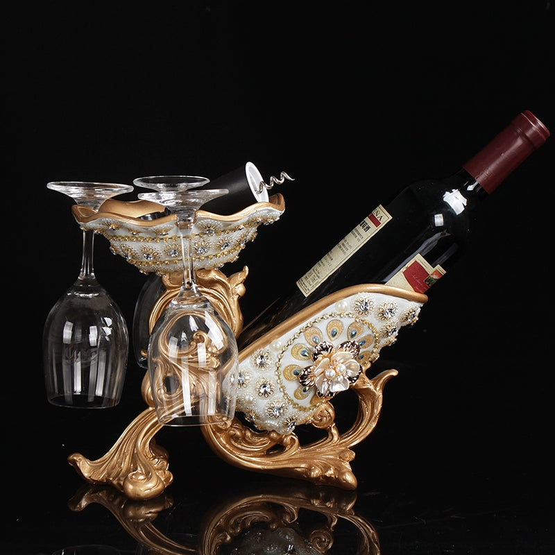 Kitchen Wine Rack- Accessible Luxury High-End Living Room Oblique Wine Holder Entrance