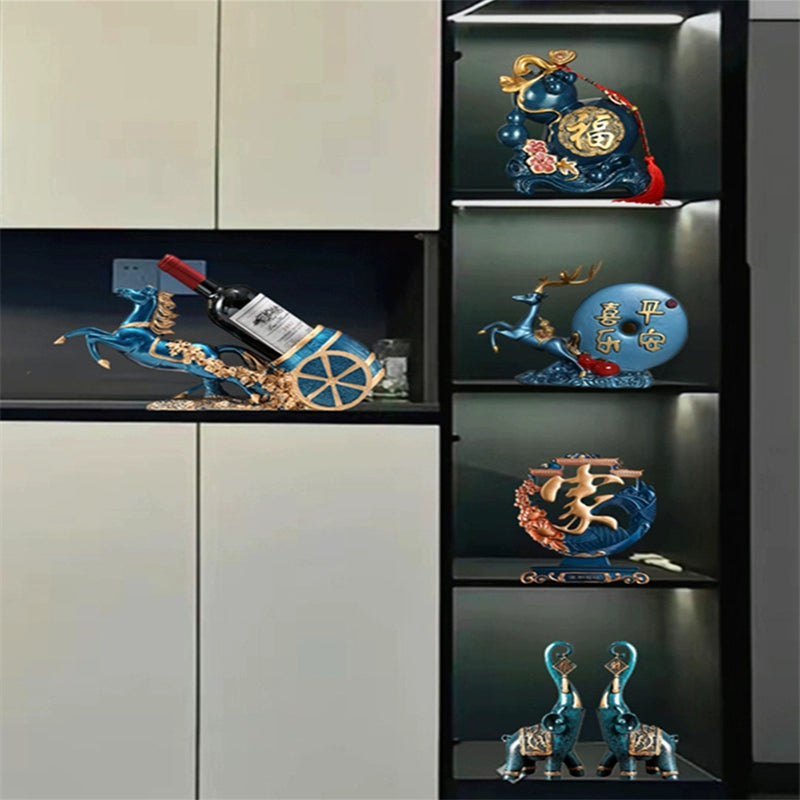 Kitchen Wine Rack- Accessible Luxury High-End Living Room Oblique Wine Holder Entrance