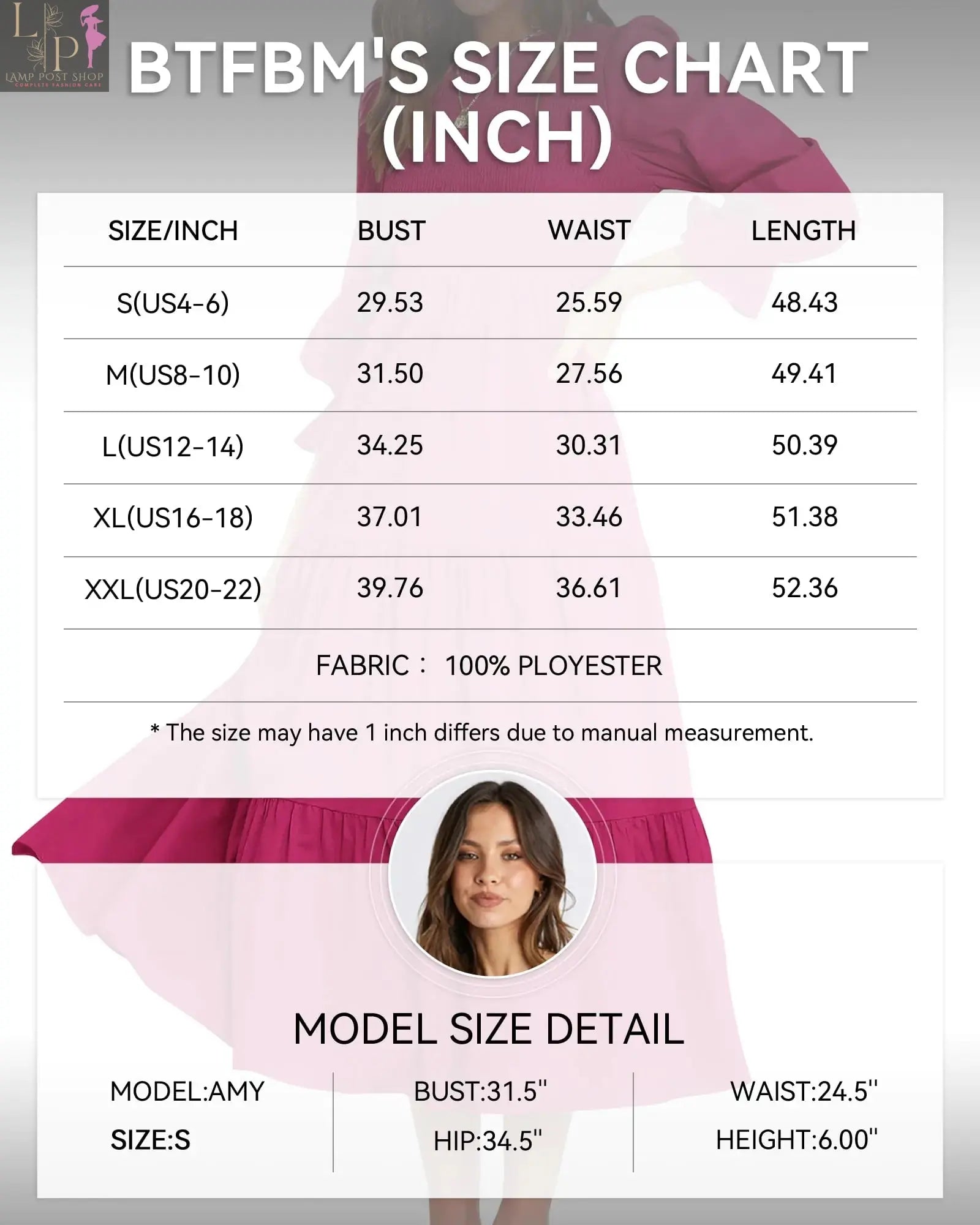 Boho Maxi Dress with Sleeves: Pink Color Lamp Post