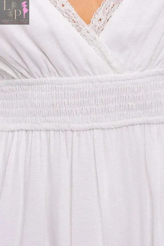 Cap Sleeve Ruffle Mini Dress Lamp Post