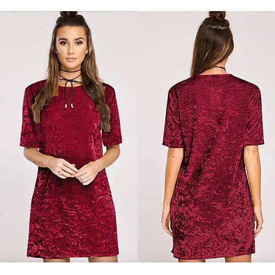 Women Velvet Cocktail Dress