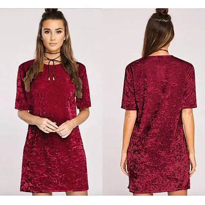 Women Velvet Cocktail Dress