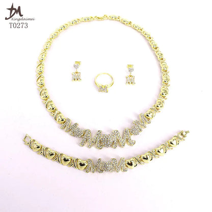 Women Gold-Plated Jewelry Set