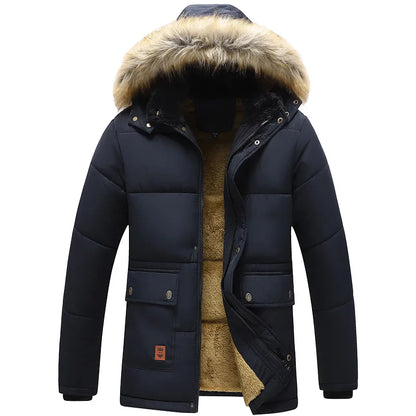 Men winter coat with hood