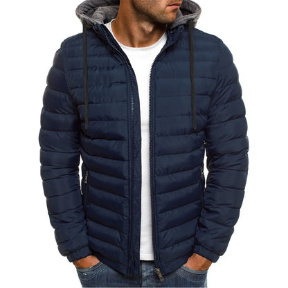 Men's Winter Warm Hooded Zipper Jacket