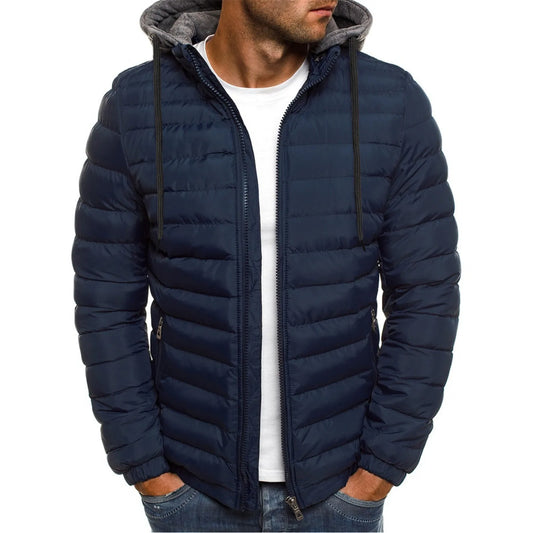 Men's Winter Warm Hooded Zipper Jacket