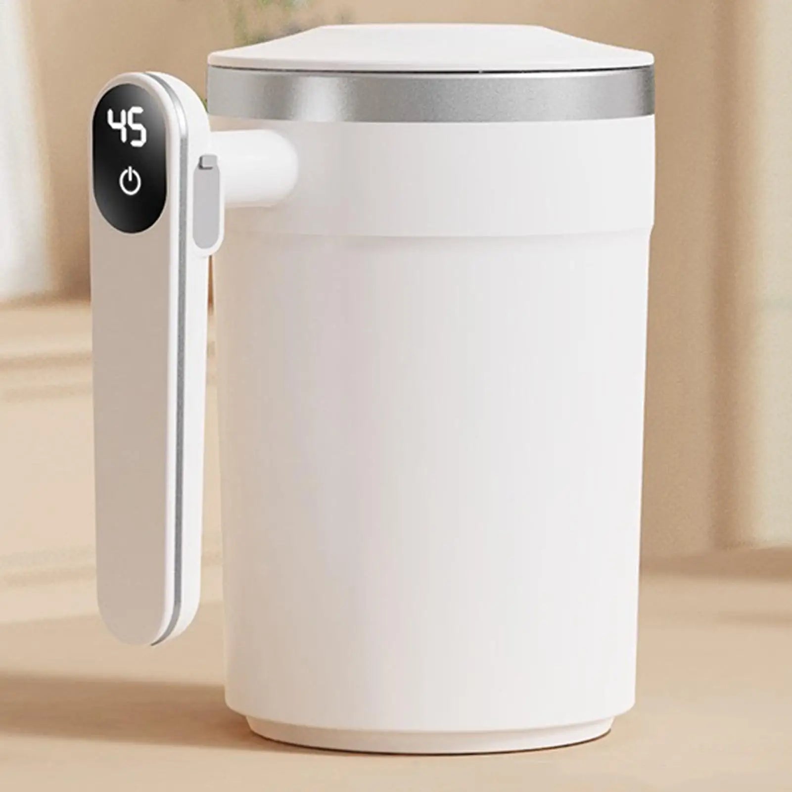 No Spoon Needed! Smart Self-Stirring Coffee Mug with LCD Temperature Display – USB Rechargeable
