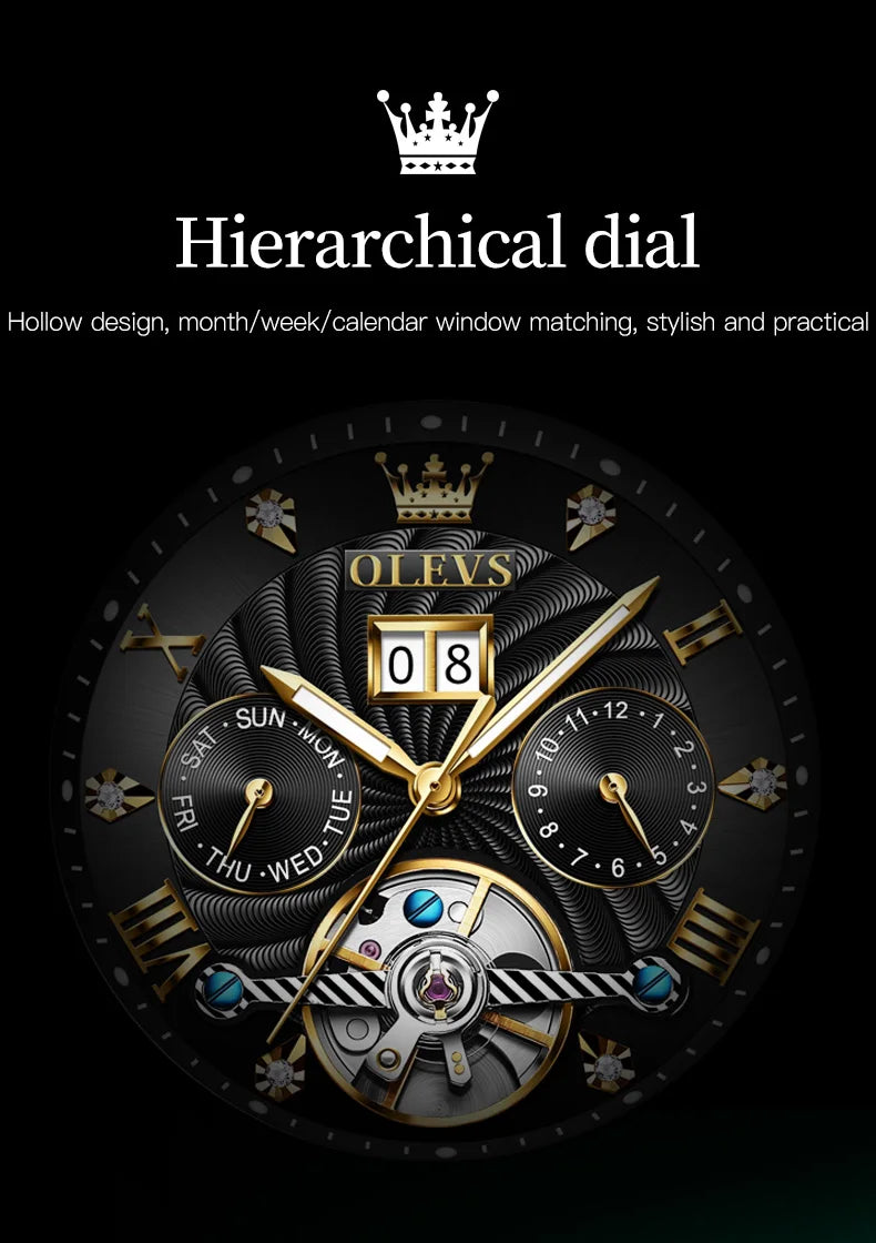 Premium Men’s Wristwatch – Automatic Tourbillon Luxury