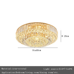 European Crystal LED Ceiling Chandelier for Living Room & Foyer Decor