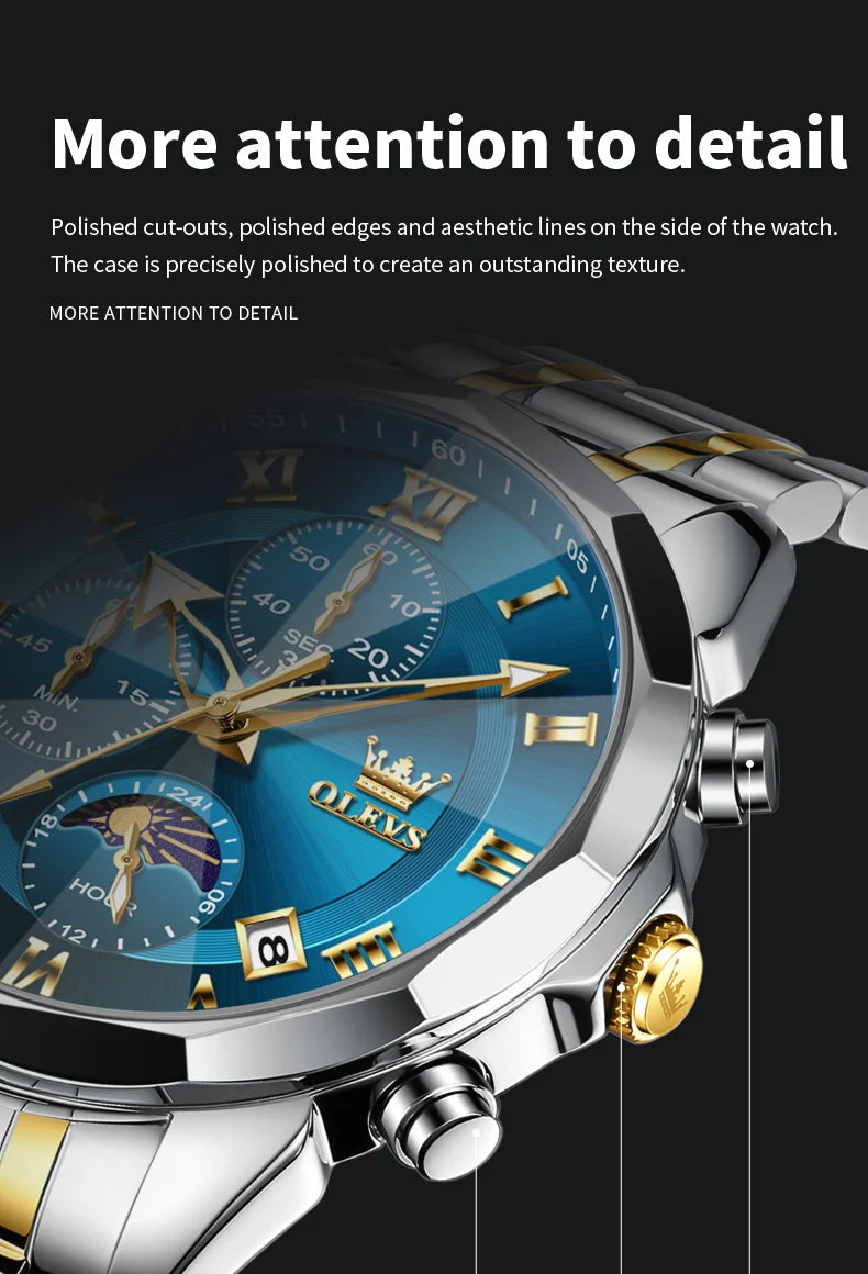 Perfect Men’s Gift Watch – Multipurpose Waterproof Quartz