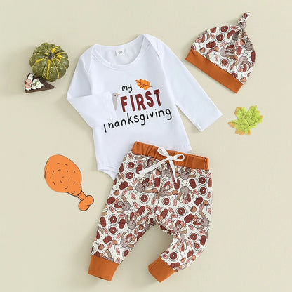 0-12M Baby Boys Thanksgiving Clothes Set