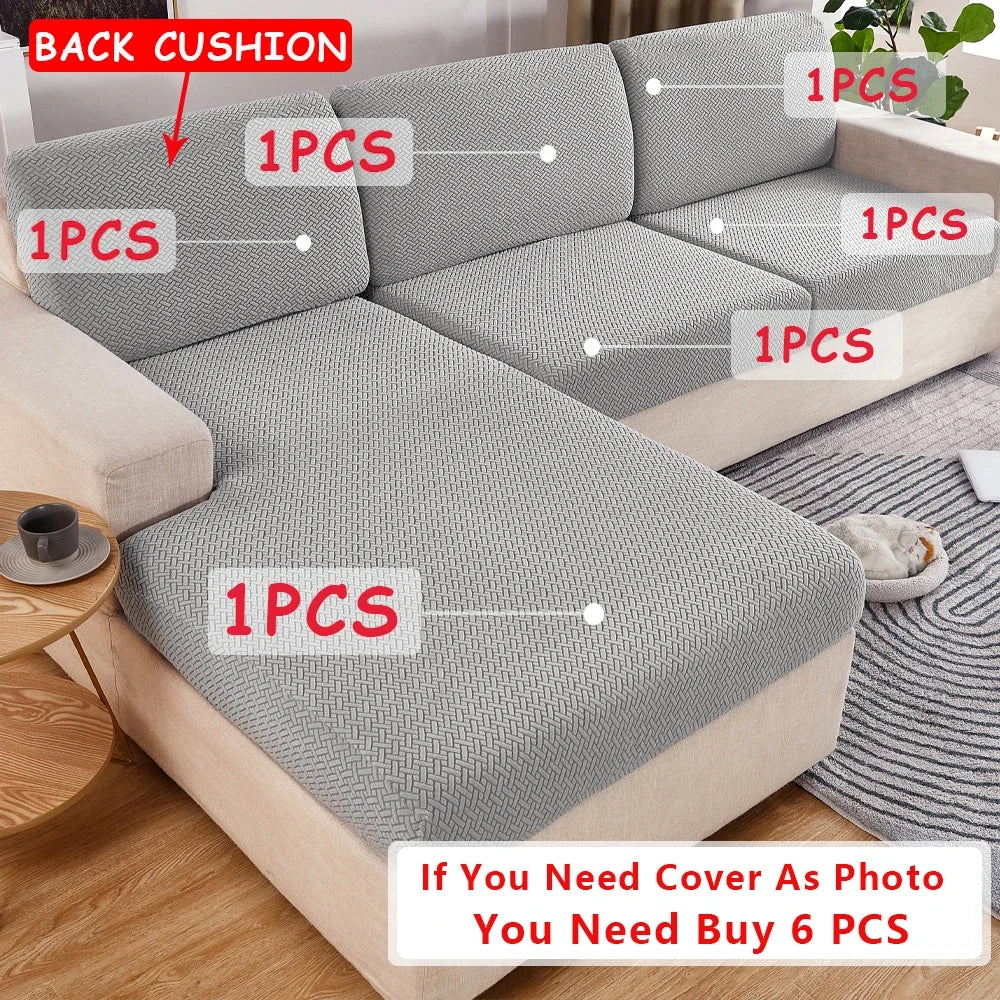 Sofa Seat Cushion Cover for Living Room - L-Shape Furniture Protector