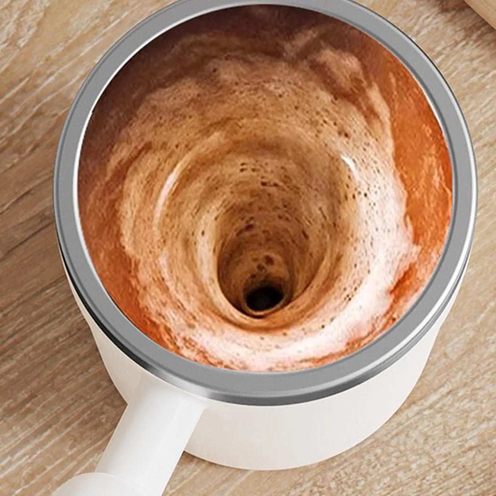 No Spoon Needed! Smart Self-Stirring Coffee Mug with LCD Temperature Display – USB Rechargeable