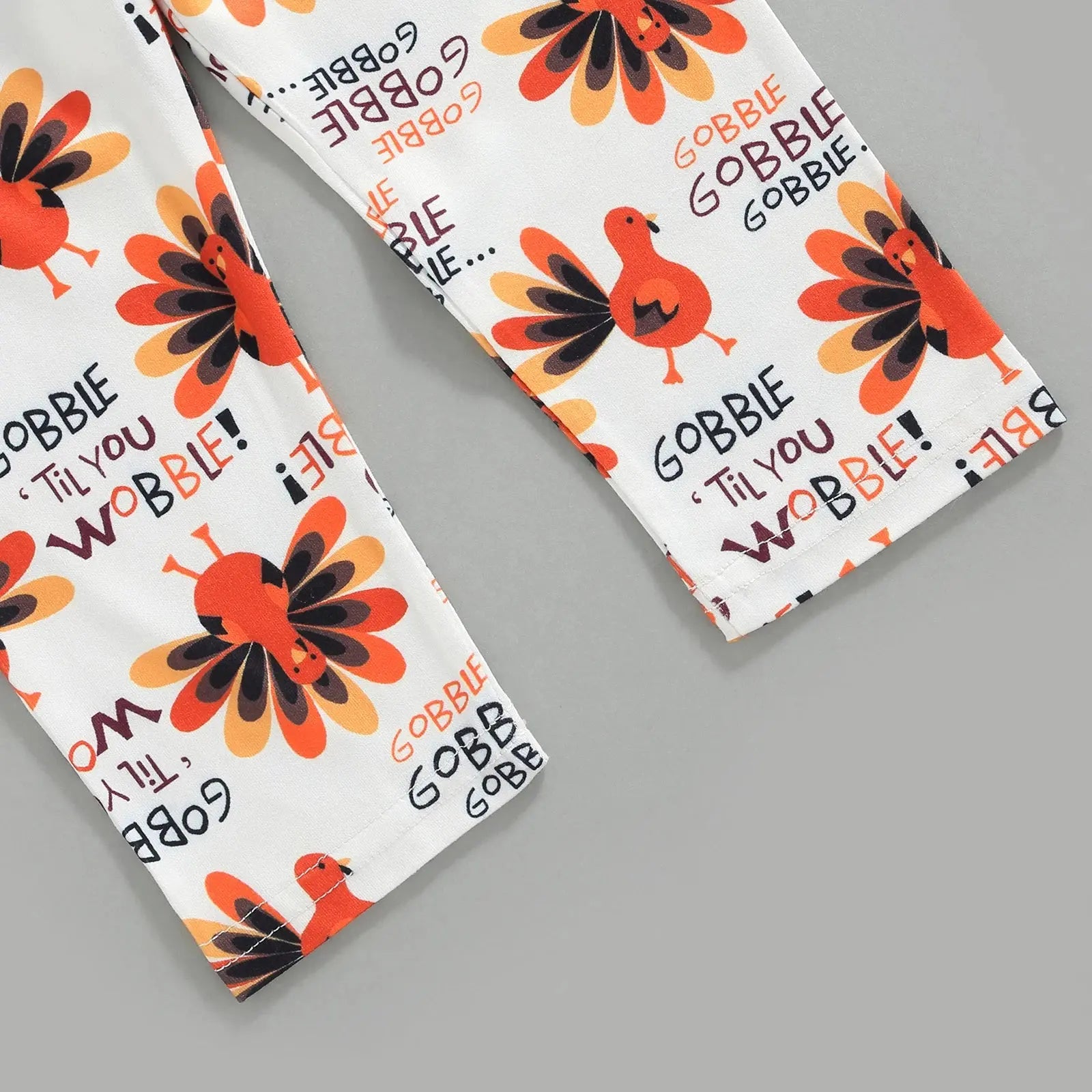 Toddler Kids Girls Thanksgiving Outfits Long Sleeve Dress Tops with Pants 0-6Years Lamp Post