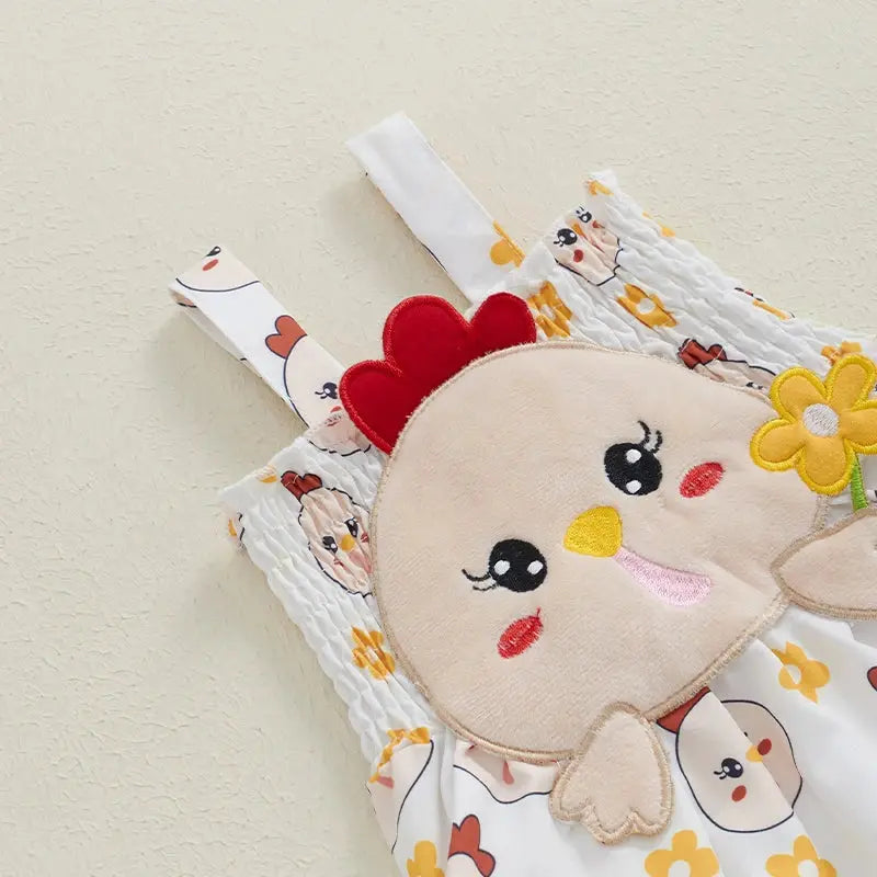 Baby Girls Thanksgiving Set Long Sleeve Jumpsuit Turkey Lamp Post