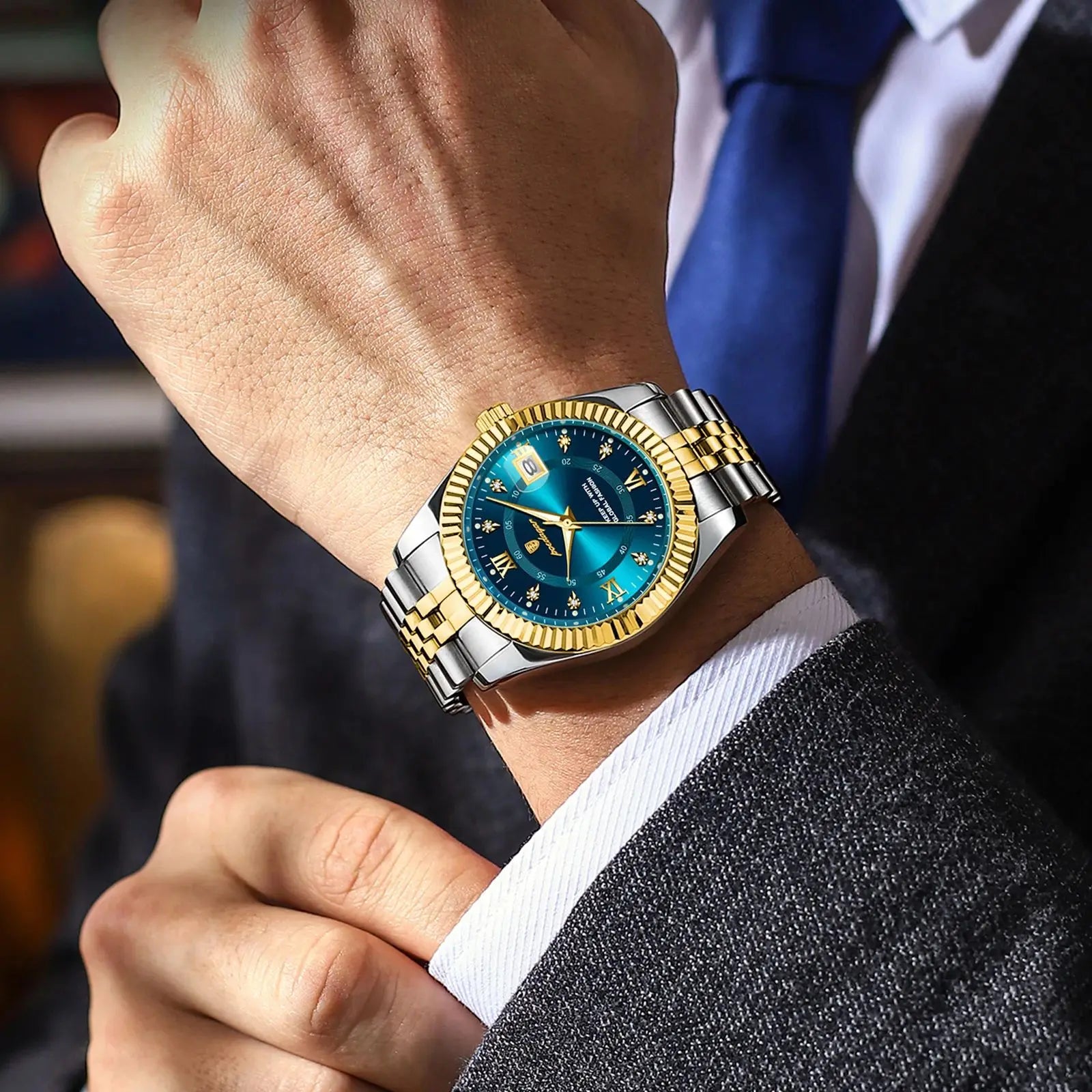 Men’s Square Automatic Mechanical Watch – Business Formal Timepiece & Birthday Gift