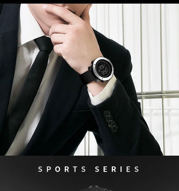 Men's Fashion Digital Watch – Waterproof Sports Watch with Alarm