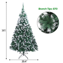 Christmas Tree 7FT Spray White PVC