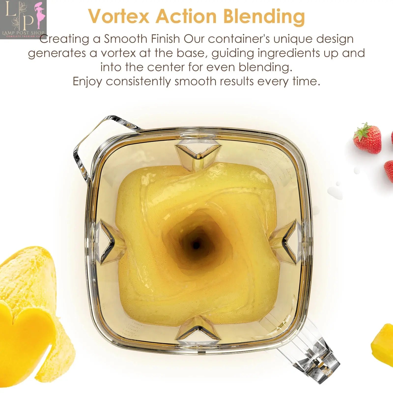 Smoothie Fruit Blender BPA Free 3HP 2200W Heavy Duty Commercial Blender Lamp Post