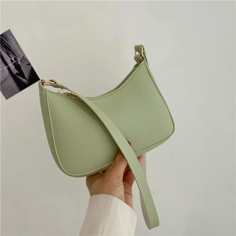 Leather Shoulder Underarm Bag Women's Fashion Handbags Casual Hobos Purses and Handbag Ladies Hand Bags