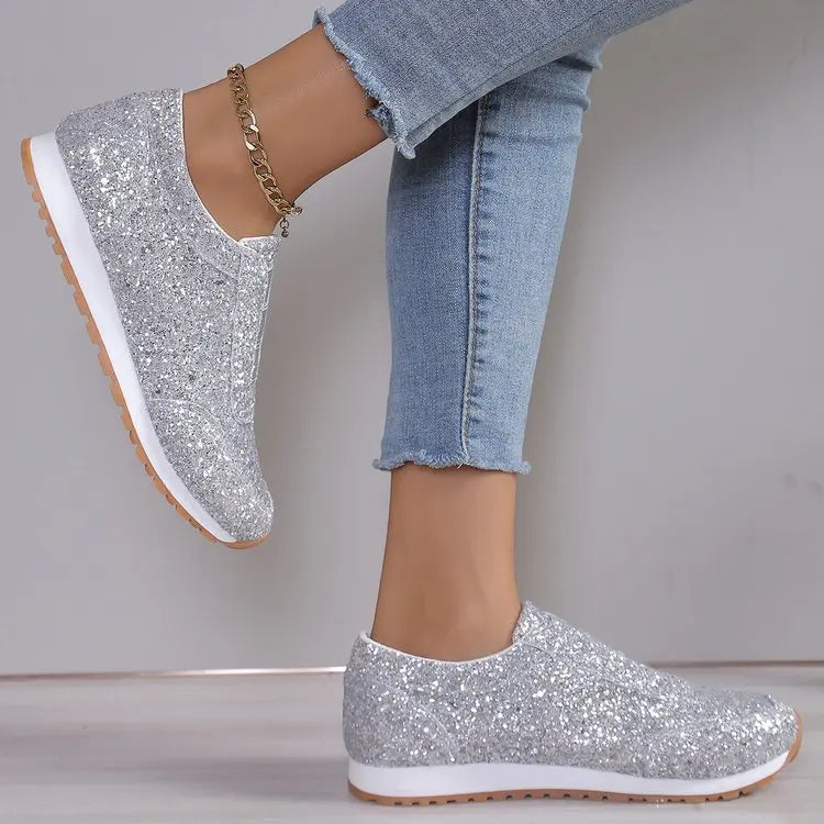 Spring and Autumn Sports Shoes Fashion Casual Golden Comfortable, Lightweight Women's Shoes 2025 Women's