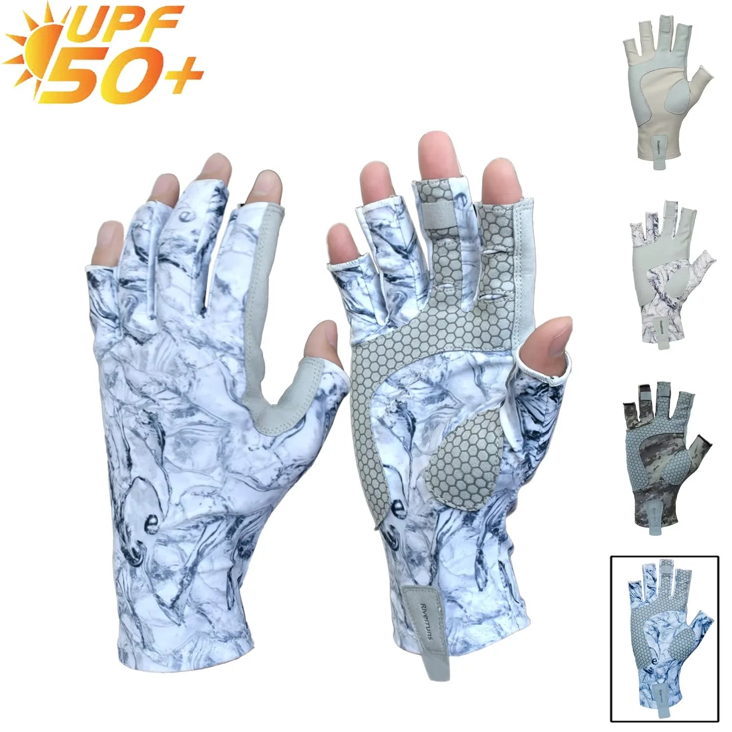 Riverruns Fingerless Fishing Gloves Are Designed for Men and Women Fishing, Boating, Kayaking, Hiking, Running