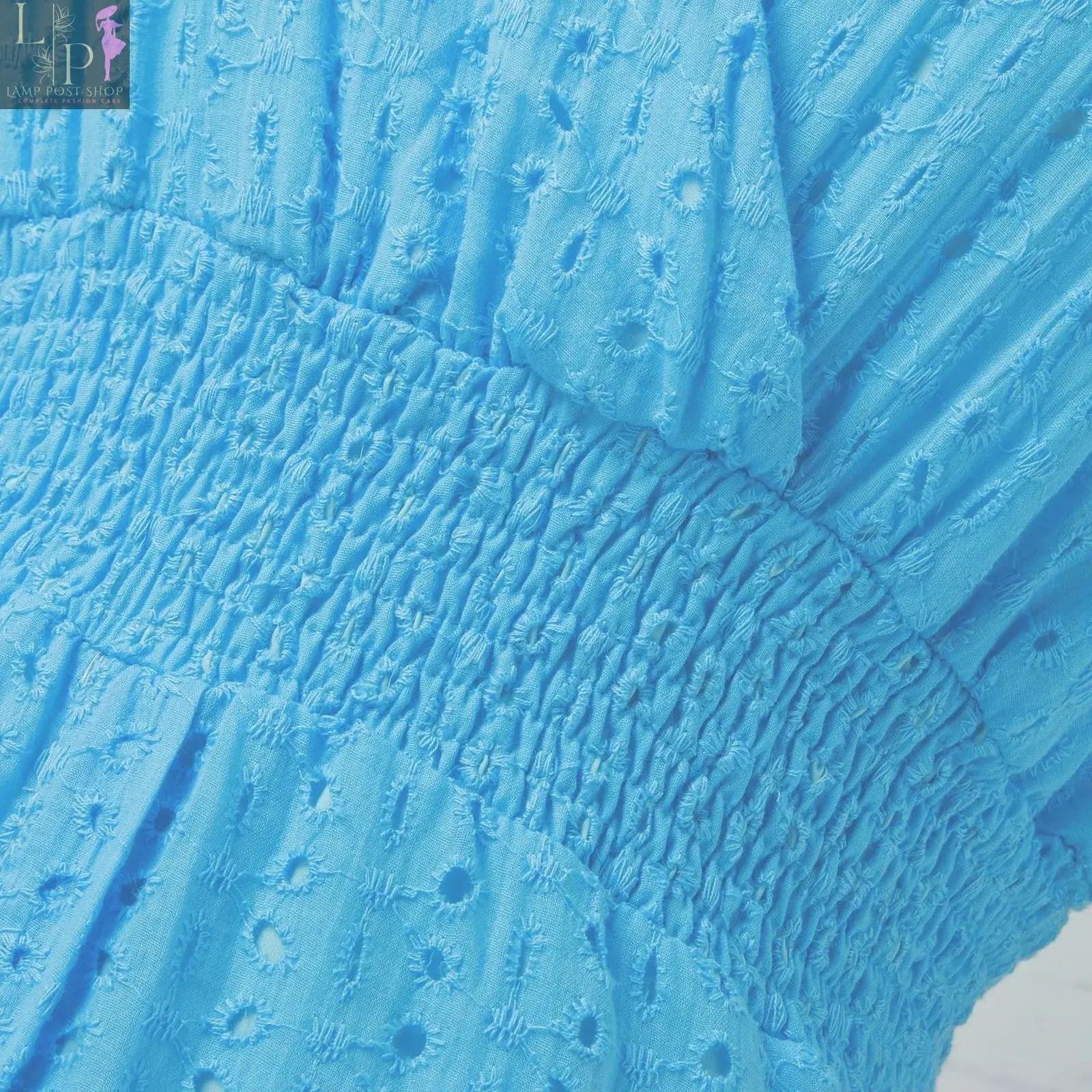 White V Neck Mini Dress Lamp Post