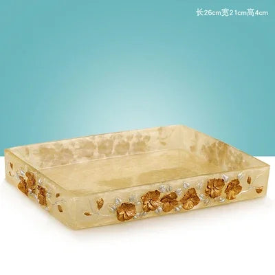 Modern Bath Accessories Set- Bathroom Decoration Accessories- Flower Toothbrush Holder Soap Dispenser Tray Bathroom Supplies Set