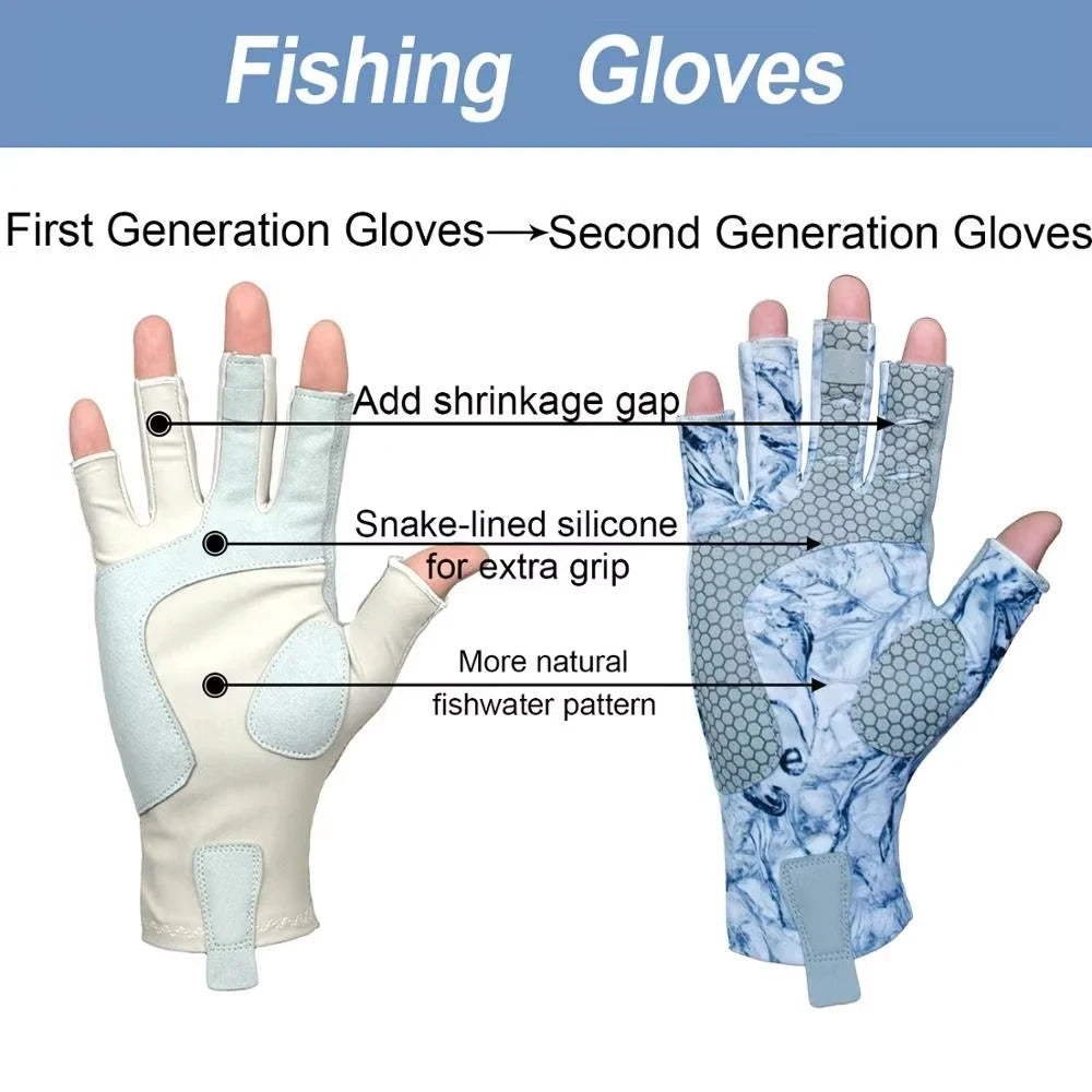 Riverruns Fingerless Fishing Gloves Are Designed for Men and Women Fishing, Boating, Kayaking, Hiking, Running