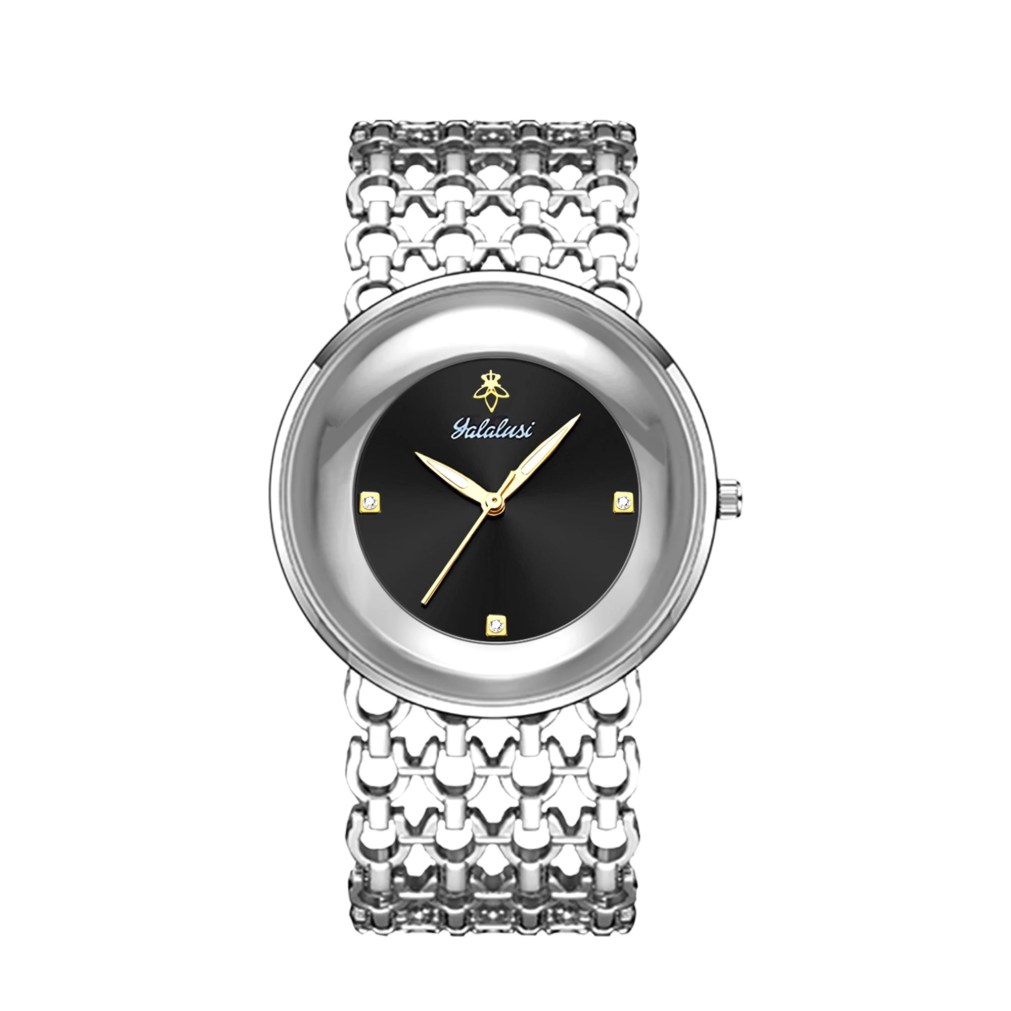 Gold Black Dual Color Bracelet Watch Women's Quartz Watch Gold Luxury Watch Women Gold-Plating Watch